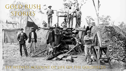 Miners posing on Mine Head near Gulgong in the 1870's GOLD RUSH STORIES - PART 26 - EYE WITNESS ACCOUNT OF LIFE ON THE GOLDFIELDS