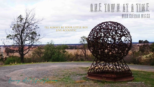 I'll Always Be Your Little Boy by Kieran Wicks - Live Acoustic Rendition - Steel Globe Sculpture atop Mt Wycheproof Victoria by Jimmy Johnson yo-yo-ologist