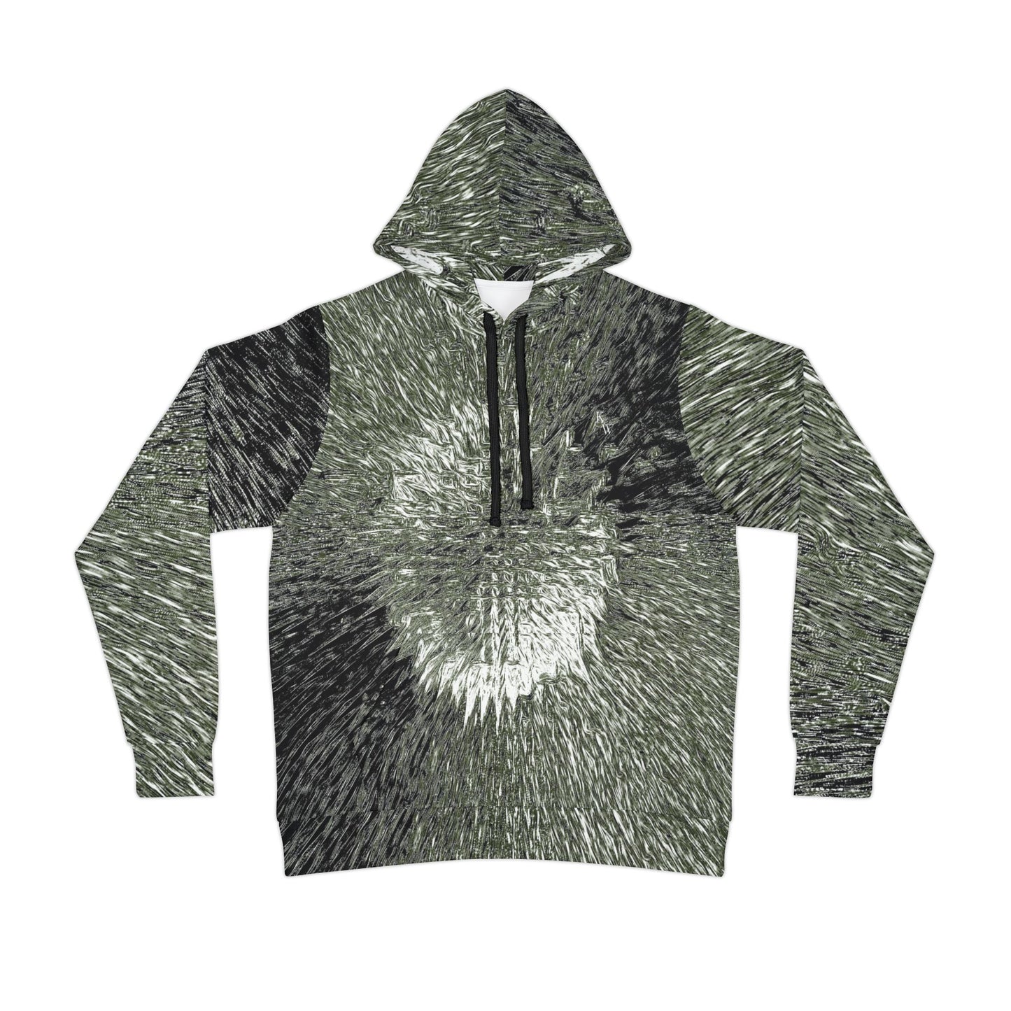 Dark Orbit - Eco-Friendly Athletic Hoodie with Abstract Star Burst Design