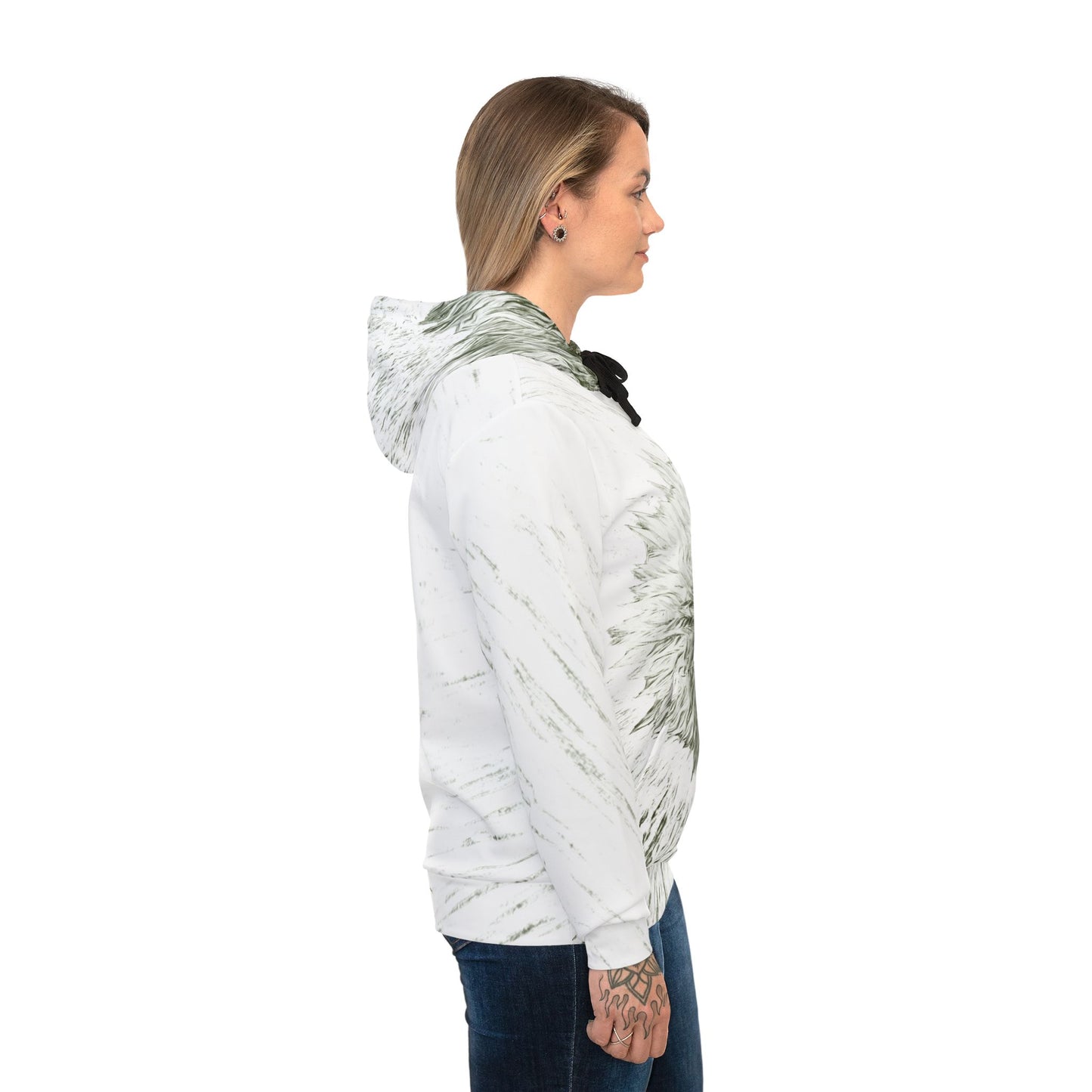 Star Tracer - Eco-Friendly Athletic Hoodie with Abstract Burst Design