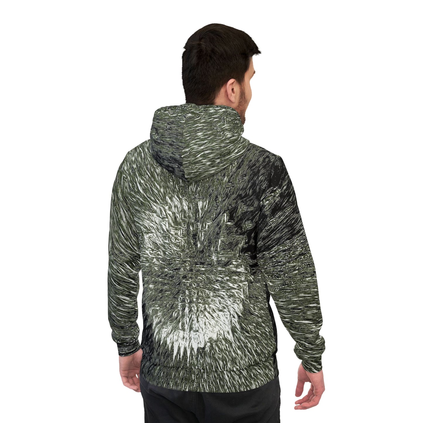 Dark Orbit - Eco-Friendly Athletic Hoodie with Abstract Star Burst Design