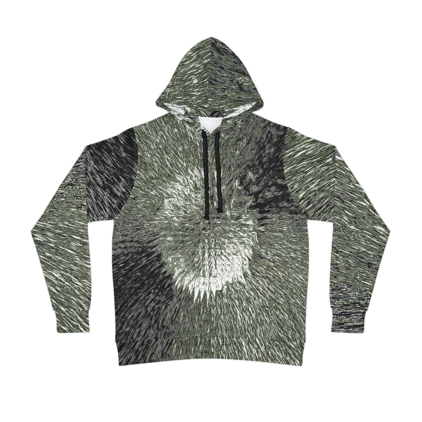 Dark Orbit -  Eco-Friendly Athletic Hoodie with Abstract Star Burst Design