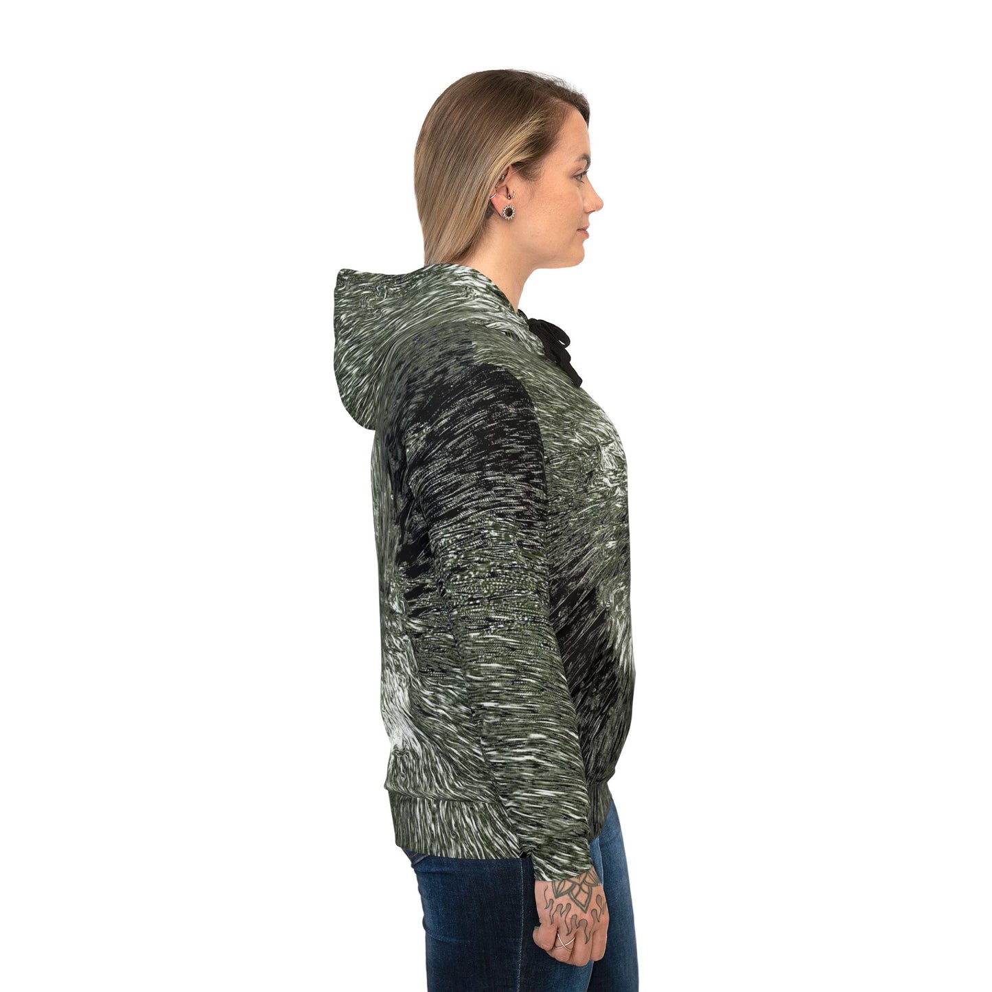 Dark Orbit -  Eco-Friendly Athletic Hoodie with Abstract Star Burst Design