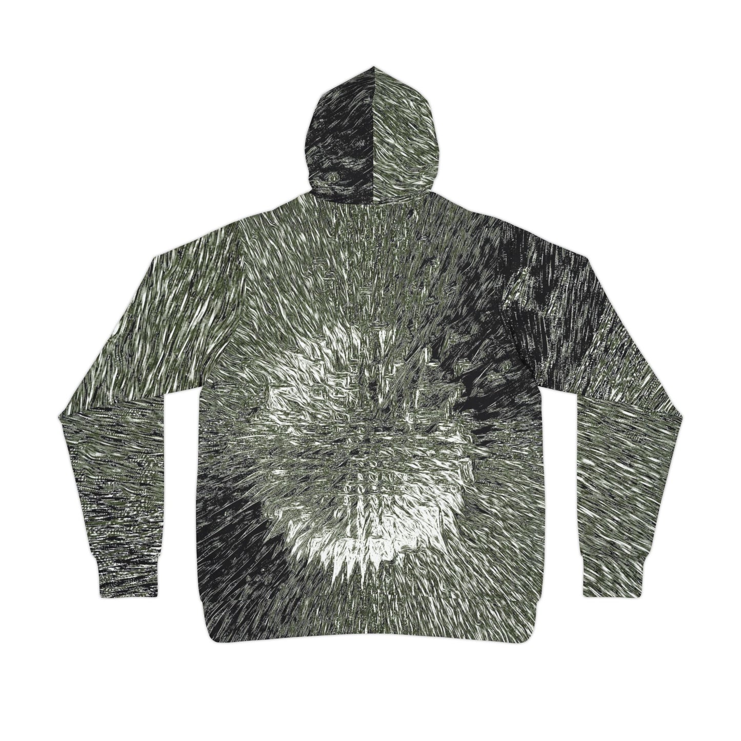 Dark Orbit -  Eco-Friendly Athletic Hoodie with Abstract Star Burst Design