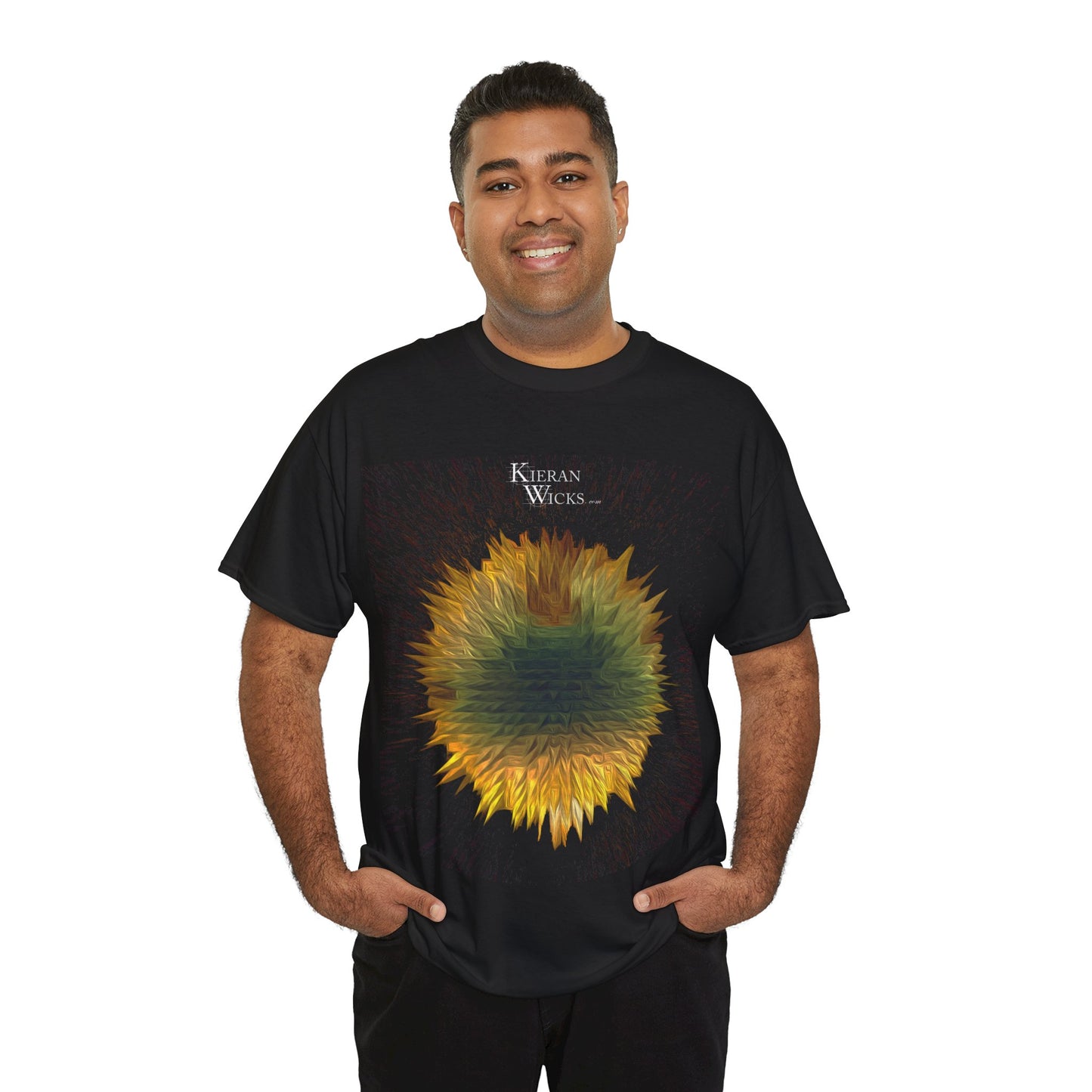 Goldeneye - Unisex Heavy Cotton Tee - Unique Starburst Design for Creative Souls