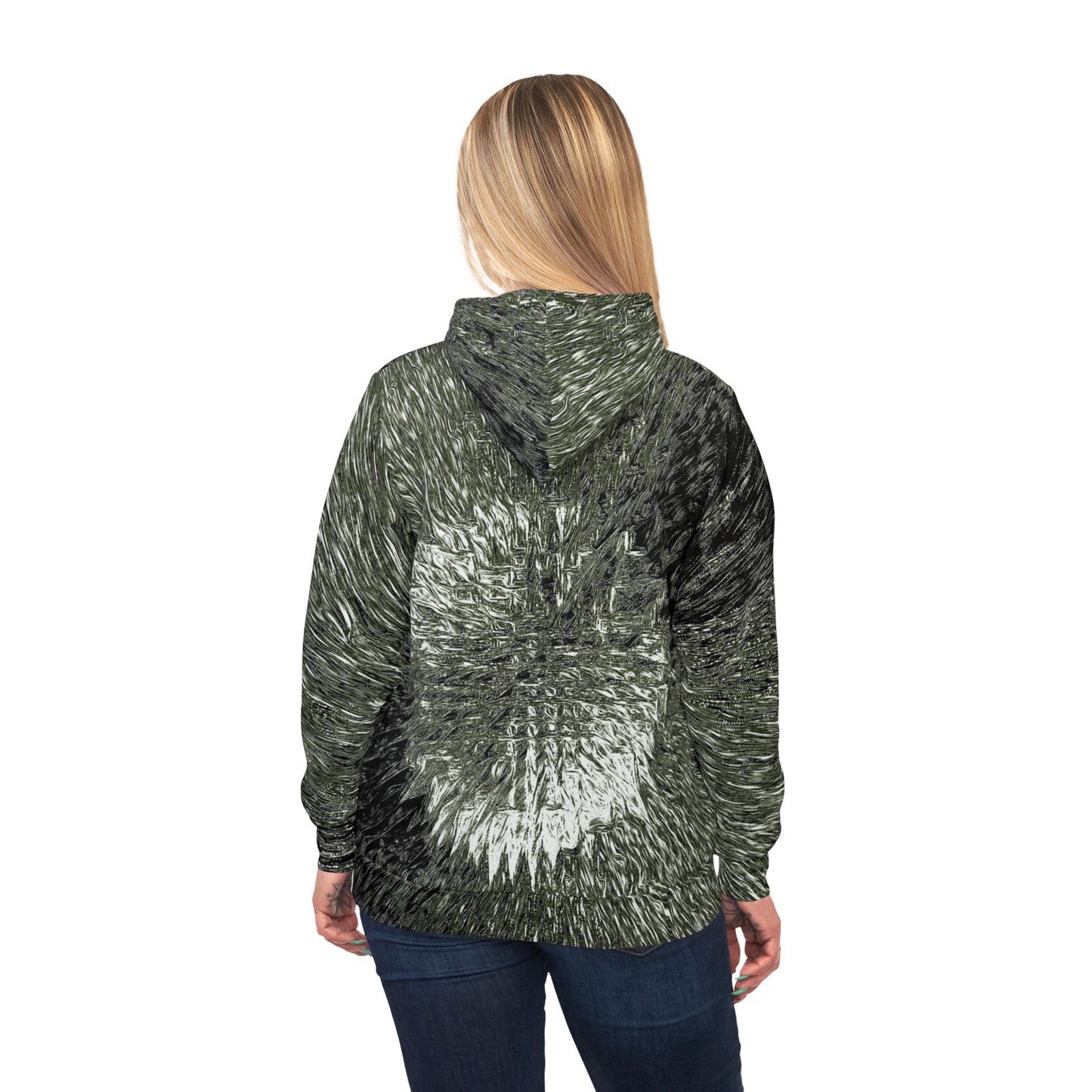 Dark Orbit -  Eco-Friendly Athletic Hoodie with Abstract Star Burst Design