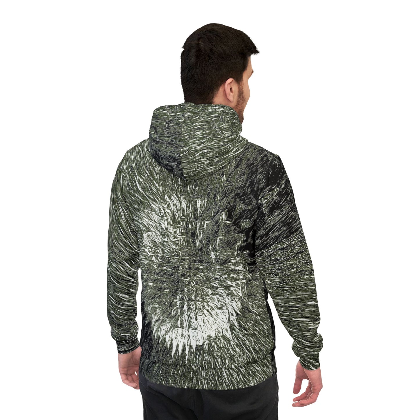 Dark Orbit -  Eco-Friendly Athletic Hoodie with Abstract Star Burst Design