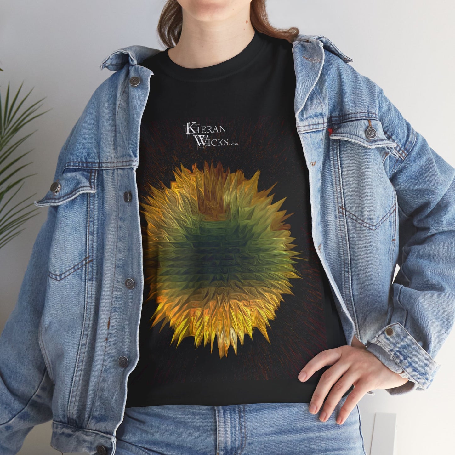 Goldeneye - Unisex Heavy Cotton Tee - Unique Starburst Design for Creative Souls