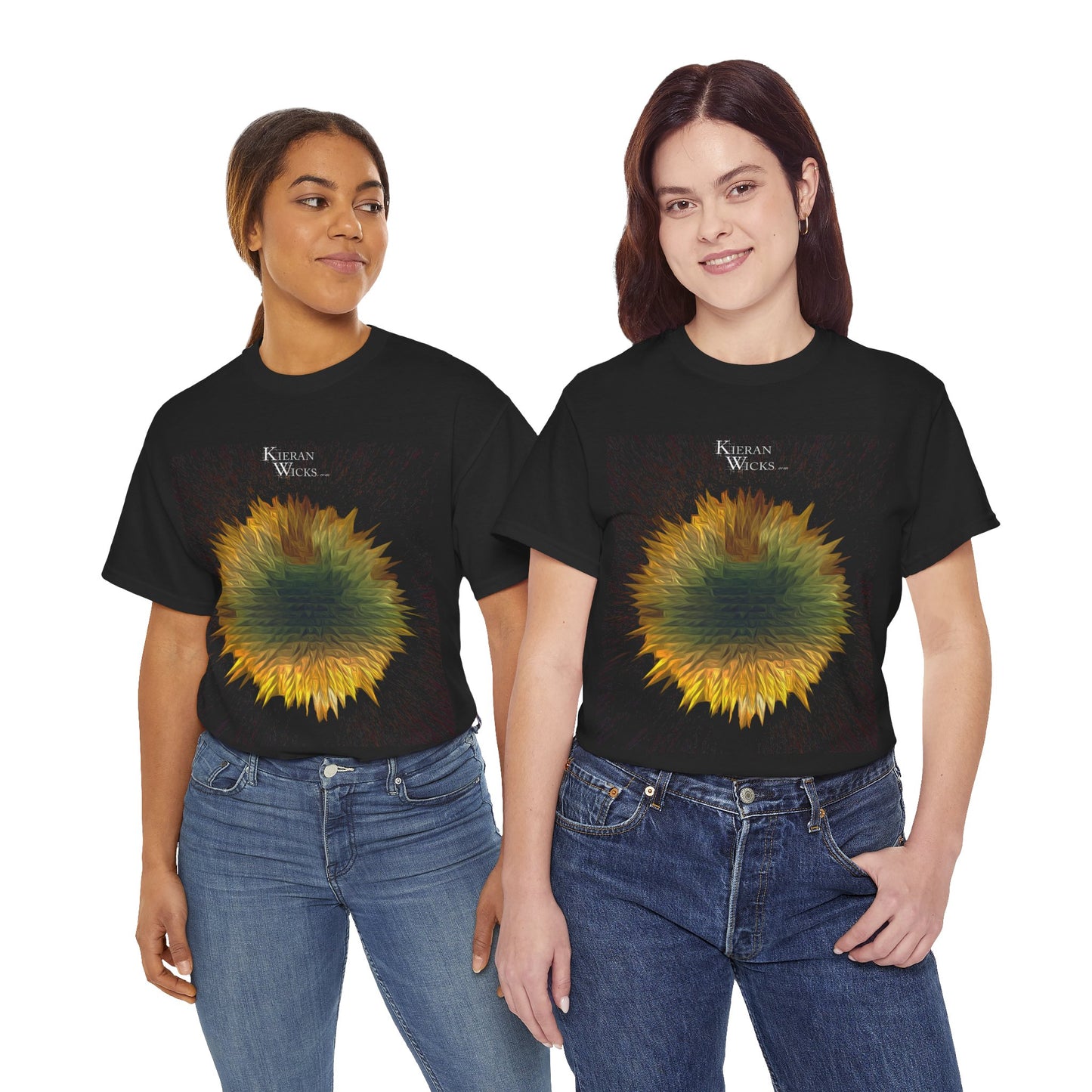 Goldeneye - Unisex Heavy Cotton Tee - Unique Starburst Design for Creative Souls